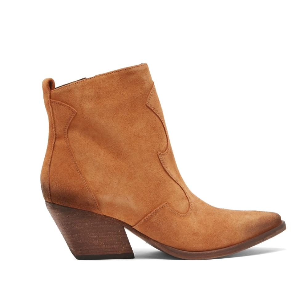 GOLO Lasso Western Suede Distressed Ankle Boot Snip Toe Suede Leather Designer